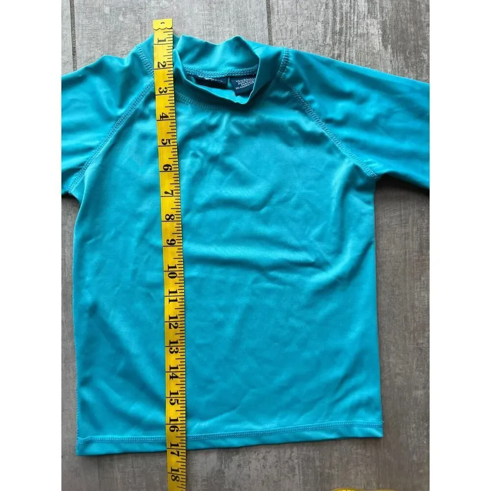 Kanu Surf Toddler Boys Short Sleeve UPF 50+ Rash Guard Swim Shirt Mock Neck 5T